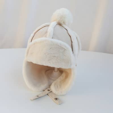 Nouveau chapeau fait main en polaire zébré pour femme, nœud