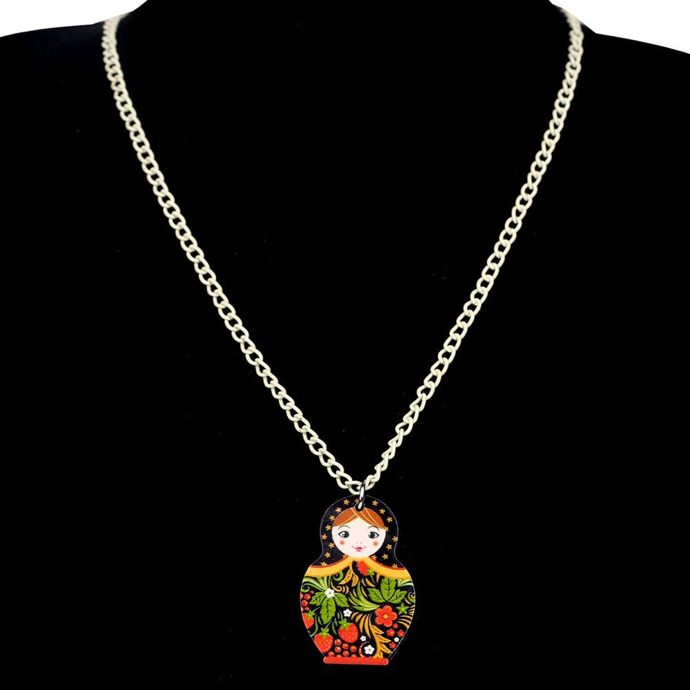 Collier - poupée russe T0193 : Artisanat russe sur notre boutique en