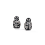 Boucles d'oreilles Matriochka argent.