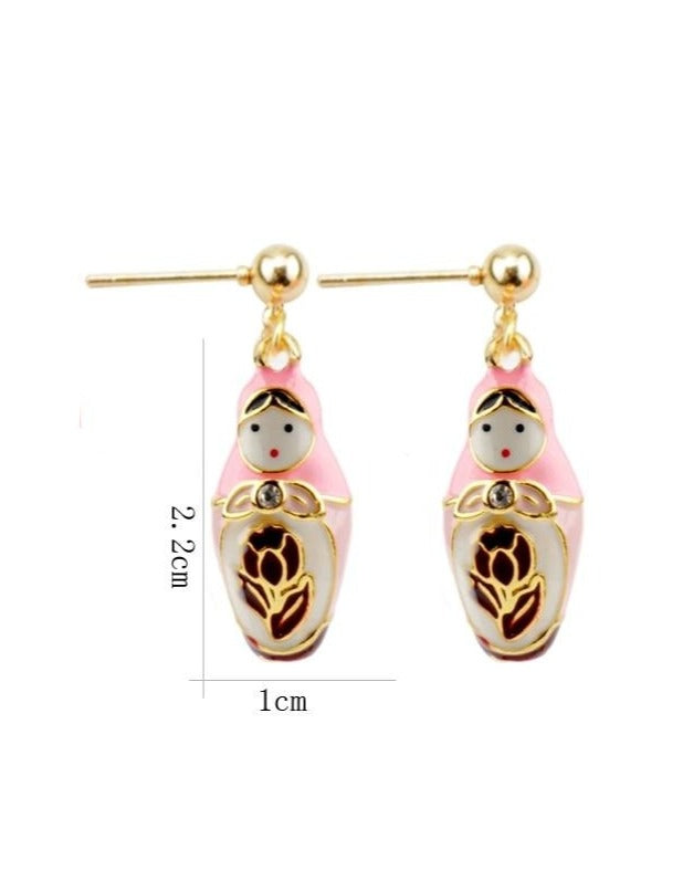 Boucles d'Oreilles Matriochka AURÉLIE | Ma Poupée Russe Boucles d'Oreilles Matriochka AURÉLIE | Ma Poupée Russe