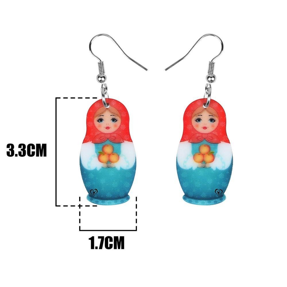 Boucles d'oreilles Matriochka | Magasin Trésors de la Russie Boucles d'oreilles Matriochka | Magasin Trésors de la Russie