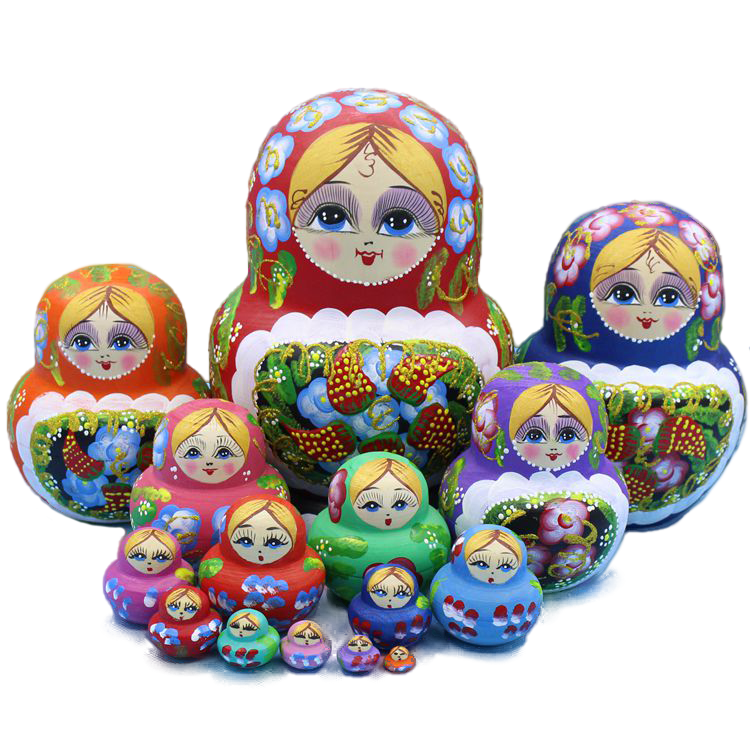 T-shirt Matryoshka Rouge – Poupée Gigogne Russe, Fleurs, Culture Russe, Coton, Manches Courtes, Souvenir