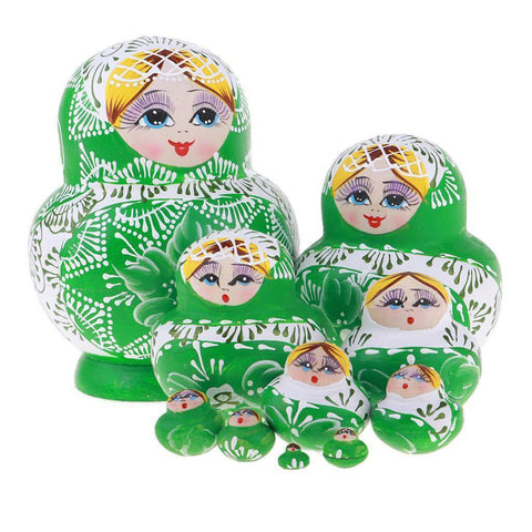 Matriochka verte avec poupées gigognes en bois russe de fleurs, souvenirs et cadeaux, 3pc - €11.00 EUR Matriochka verte avec poupées gigognes en bois russe de fleurs, souvenirs et cadeaux, 3pc - €11.00 EUR